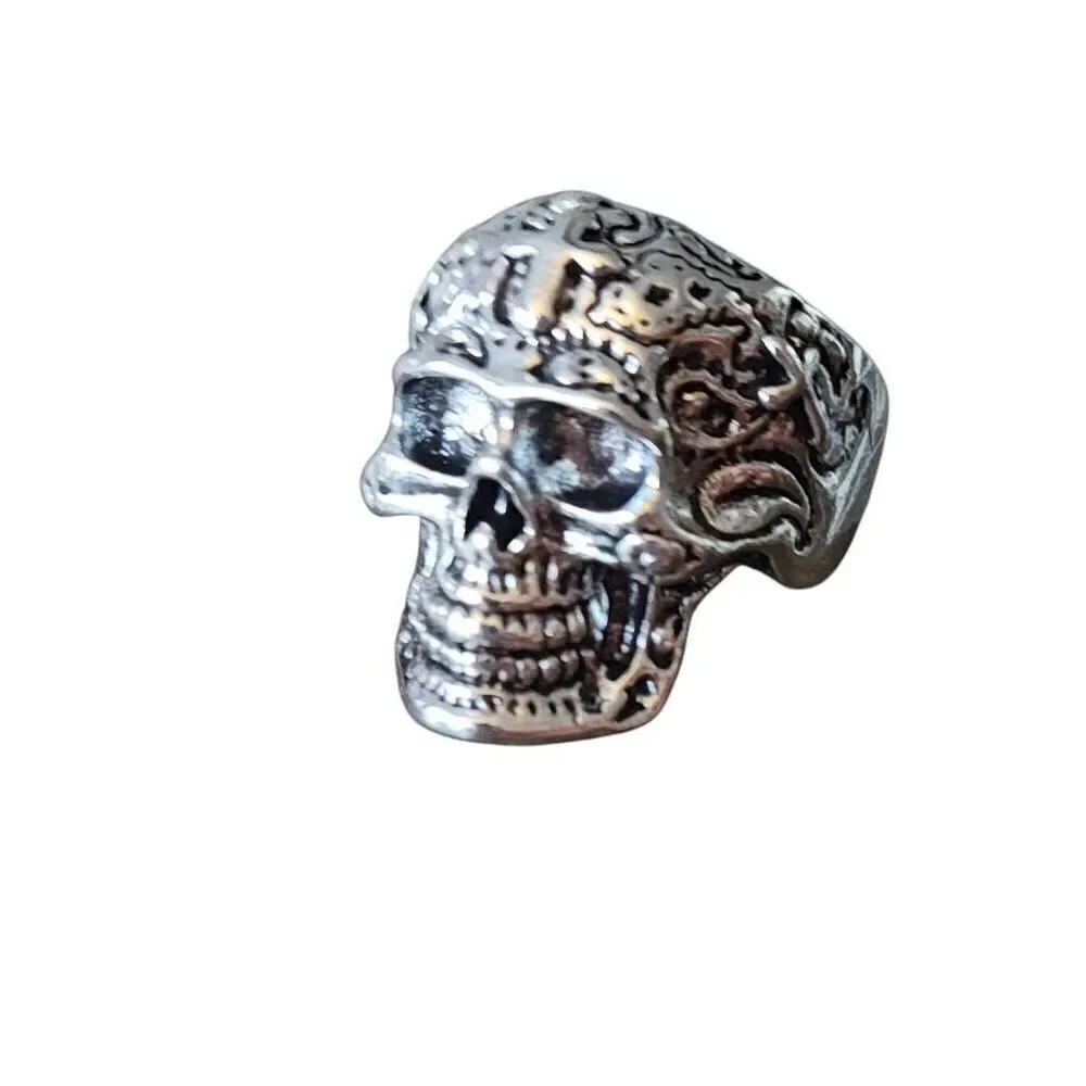 Sugar Skull Silverstone Skull & Crosses Ring